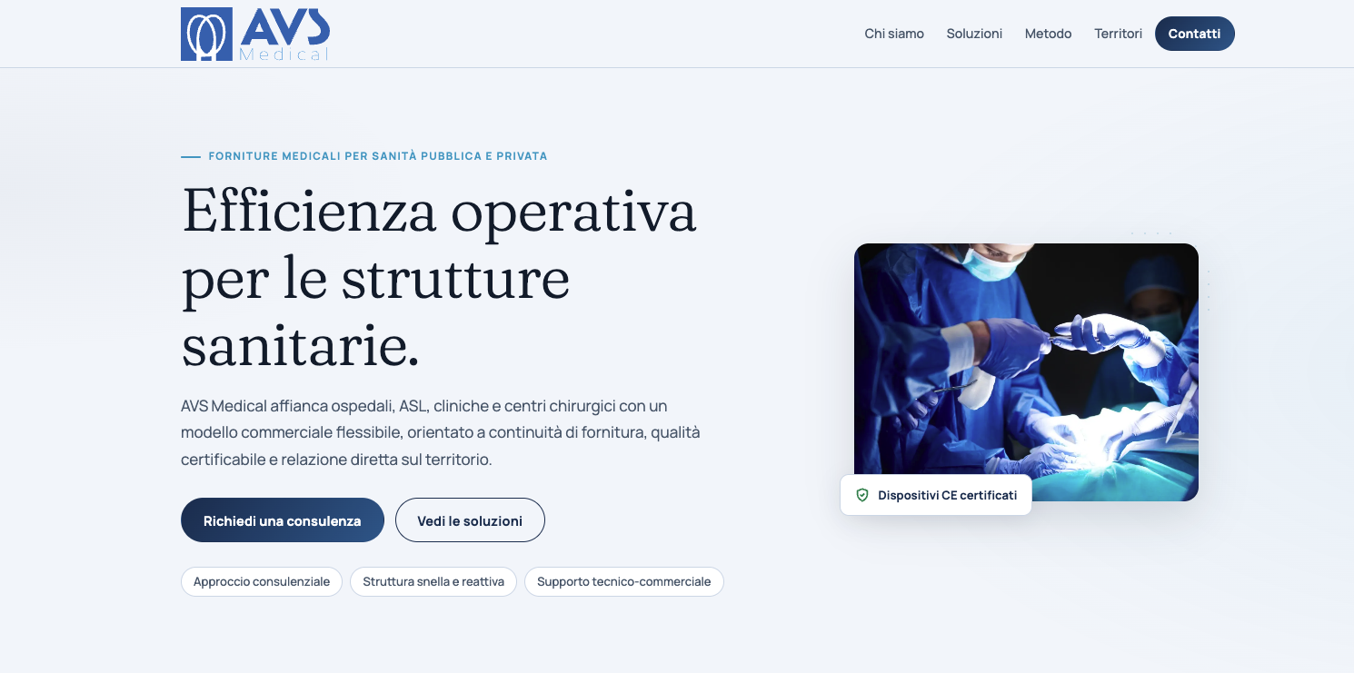 AVS Medical — sito web