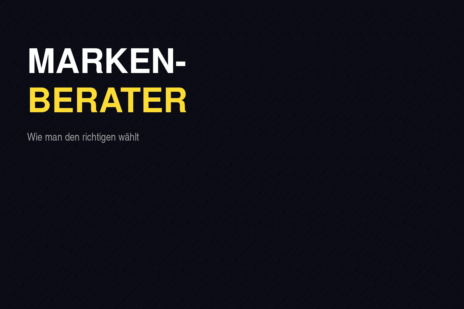 Wie man einen Markenberater für ein KMU wählt