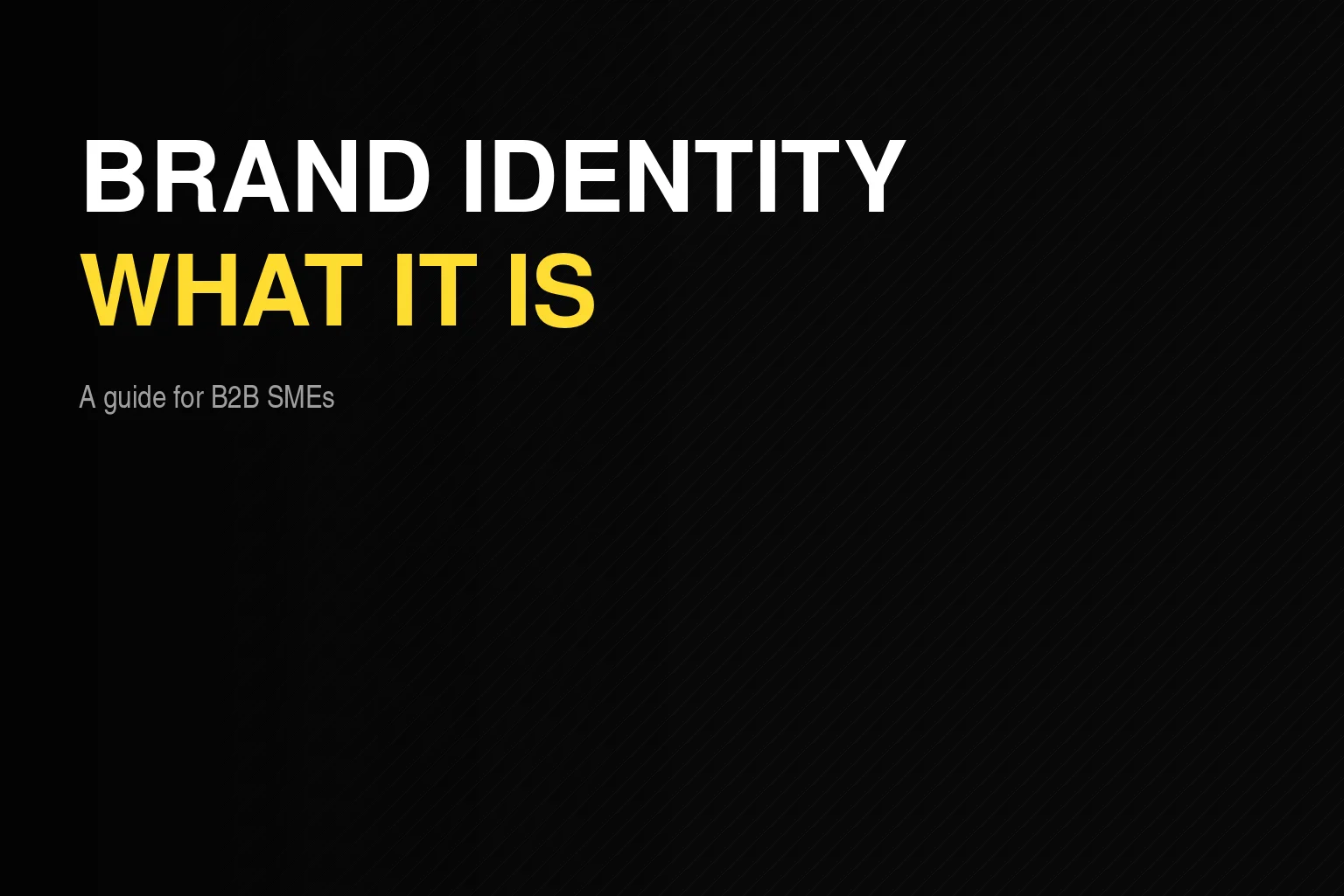 Brand Identity: What It Really Is and How to Build It for a B2B SME