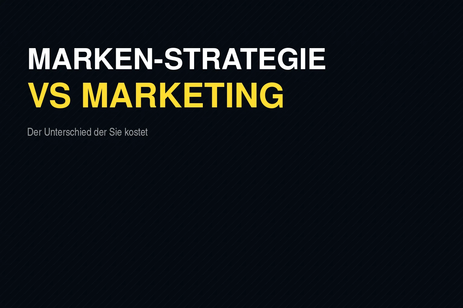 Markenstrategie vs Marketing: welche für eine KMU wählen