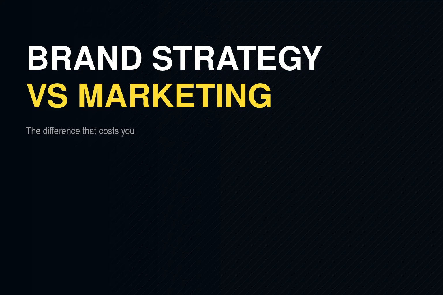 Brand strategy vs marketing: which to choose for an SME