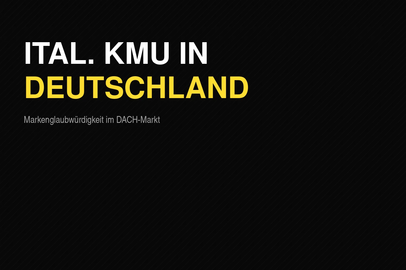 Italienische KMU Deutschland Markenglaubwürdigkeit DACH