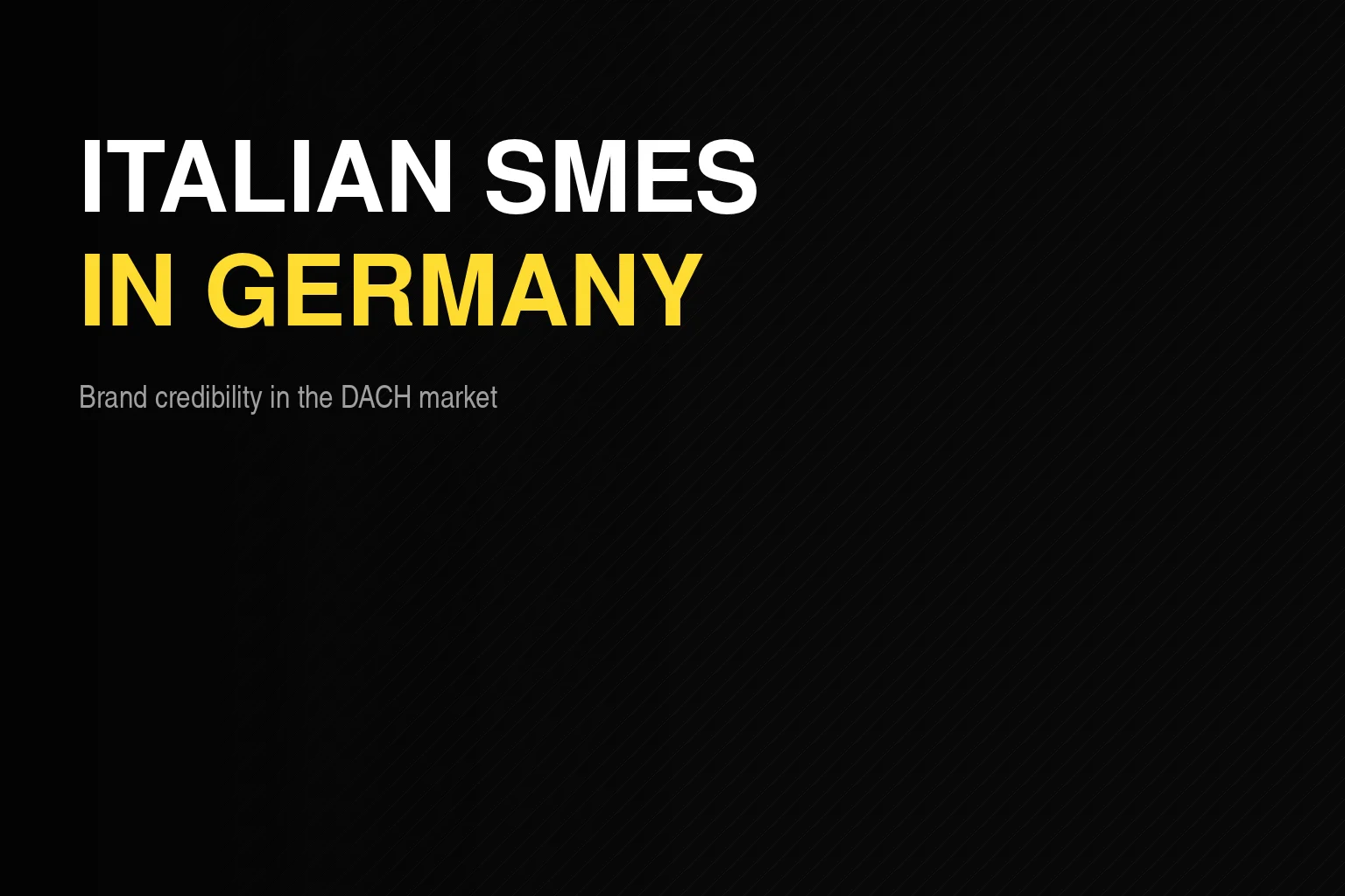 Italian SMEs Germany brand credibility DACH