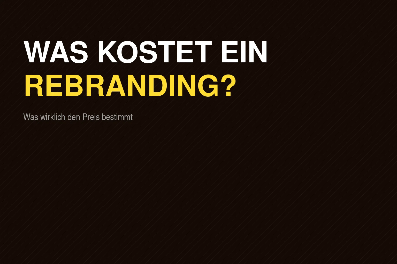 Was kostet ein B2B-Rebranding für ein KMU