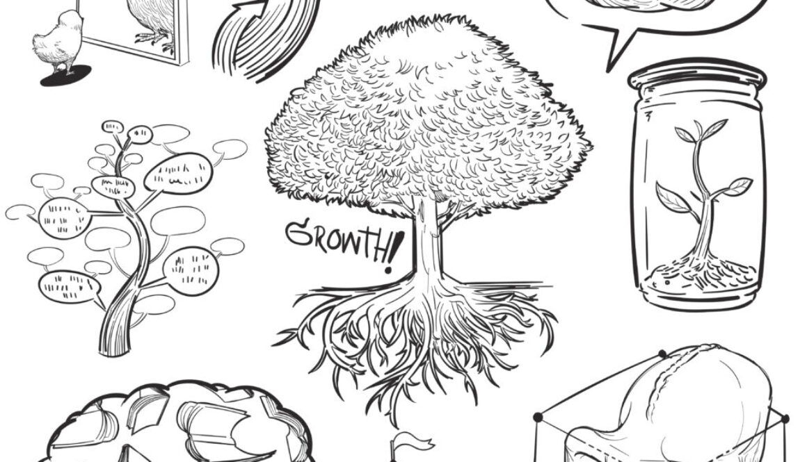 Hand drawing illustration set of development